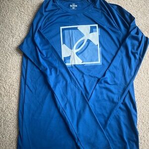 Under Armour Blue Long Sleeve Tee with Graphic Design